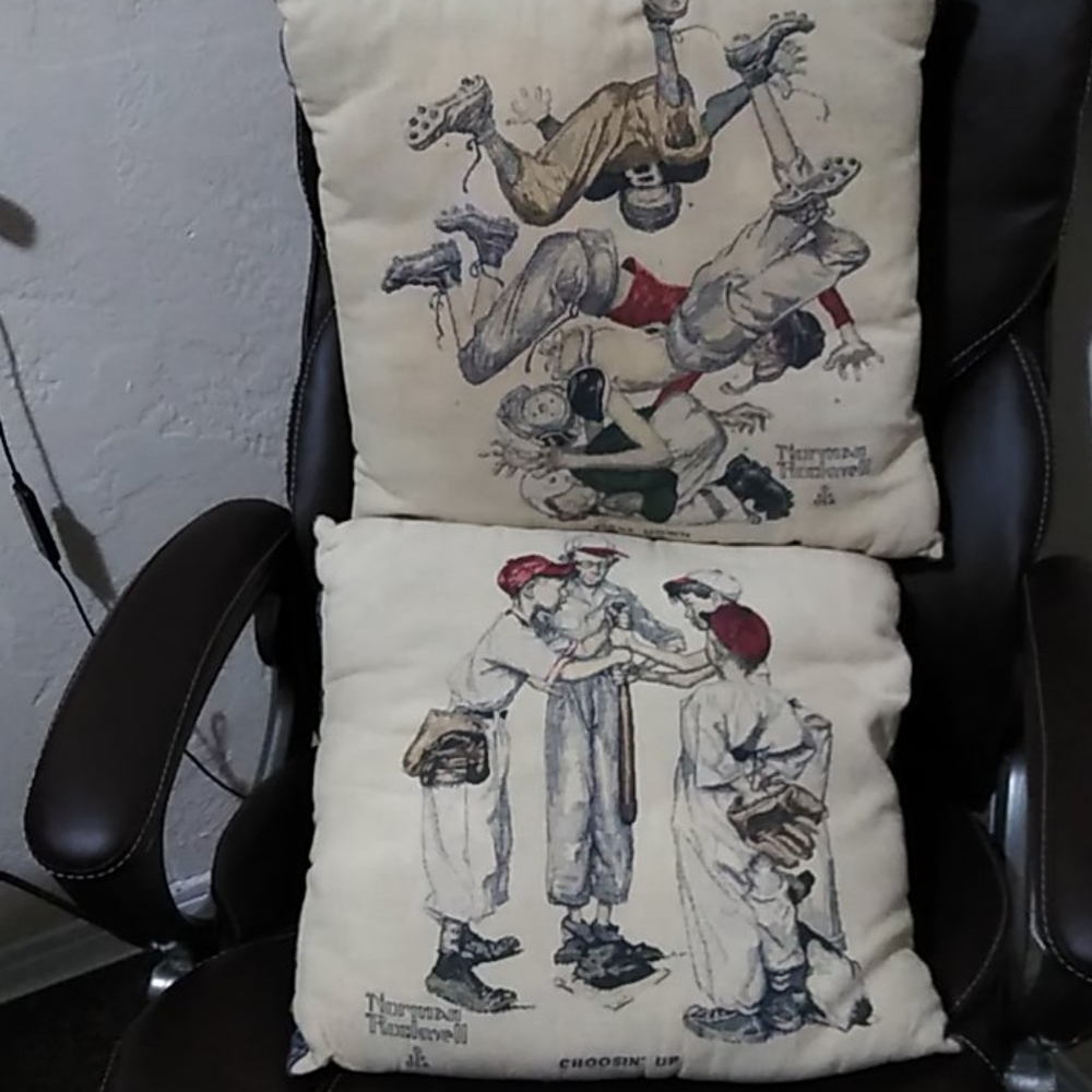 Norman Rockwell pillows. *** MAKE n offer**
